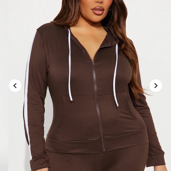 Fashion Nova: Tennis Courts Wide Leg Pant Set - Chocolate 🍫 - Picture 5 of 7